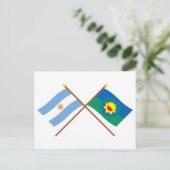 Argentinië en Buenos Aires Crossed Flags Briefkaart (Staand voorkant)