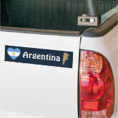 Argentinië Flag Heart + Map Bumpersticker (Op Truck)