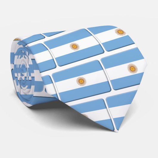 Argentinië Flag PERSONALIZE Stropdas (Opgerold)
