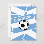 Argentinië Football Briefkaart (Voorkant / Achterkant)