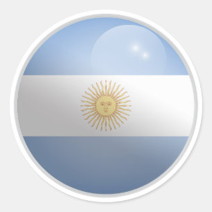 Argentinië Glossy Circle Flag Ronde Sticker