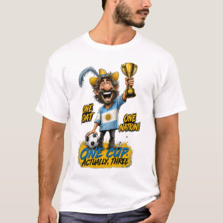 Argentinië GOAT Nation Drie Kampioenen Fan T-shirt