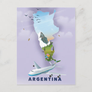 Argentinië Kaart Reisposter