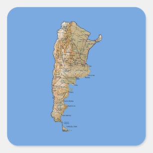 Argentinië Kaart Sticker
