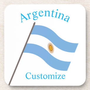 Argentinië Land Vlag Thunder_Cove Bier Onderzetter