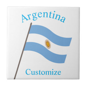 Argentinië Land Vlag Thunder_Cove Tegeltje