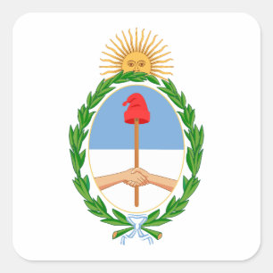 Argentinië land wapen wapenschild symbool embleem vierkante sticker