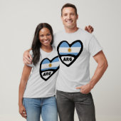 Argentinië Landcode Flag Heart ARG T-shirt (Unisex)