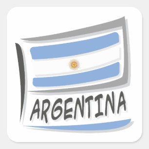 Argentinië Pride X-vlag Vierkante Sticker
