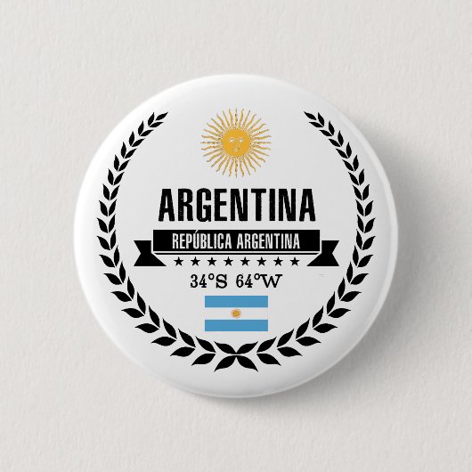 Argentinië Ronde Button 5,7 Cm (Voorkant)