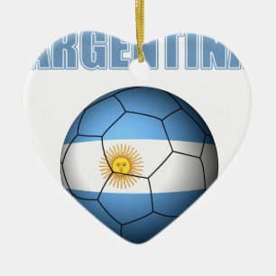 Argentinië Soccer 0528 Keramisch Ornament