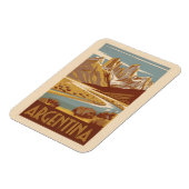 Argentinië Travel Art Vintage Magneet (Linkerzijde)