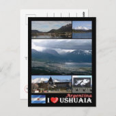 Argentinië - Ushuaia - I Love - Briefkaart (Voorkant / Achterkant)