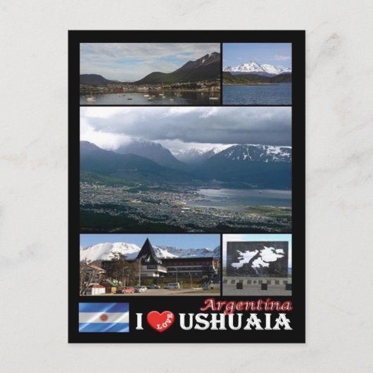 Argentinië - Ushuaia - I Love - Briefkaart (Voorkant)