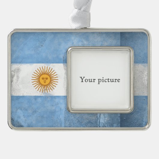 Argentinië Verzilverd Kader Ornament (Voorkant)