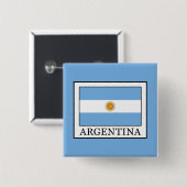 Argentinië Vierkante Button 5,1 Cm (Voorkant /achterkant)