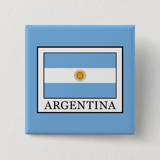Argentinië Vierkante Button 5,1 Cm (Voorkant)