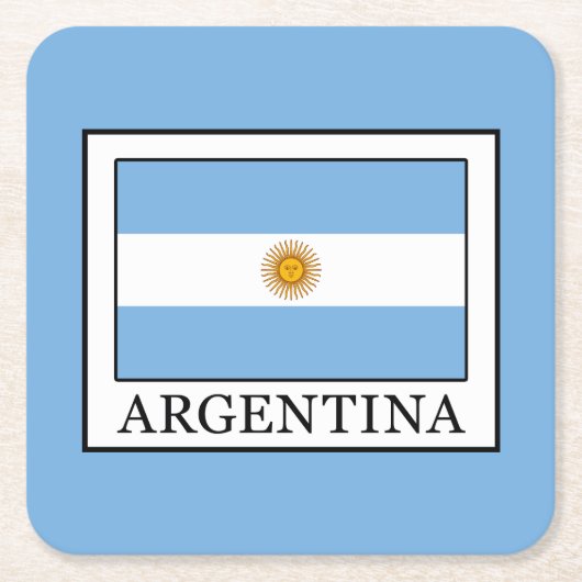 Argentinië Vierkante Kartonnen Onderzetter (Voorkant)