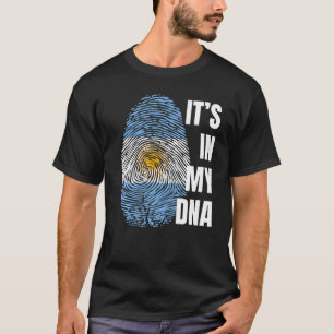 Argentinië Vlag Dna Fingerprint Argentinië T-shirt