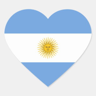 Argentinië Vlag Hart Sticker