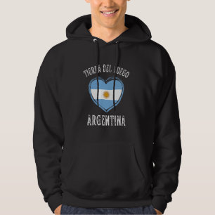 Argentinië Vlag Hart Tierra del Fuego Stad Hoodie