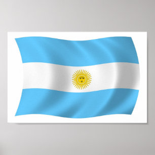 Argentinië Vlag Poster Print