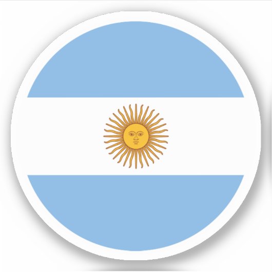 Argentinië Vlag Ronde Sticker (Voorkant)