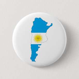 argentinië vlaggenkaartsymbool ronde button 5,7 cm
