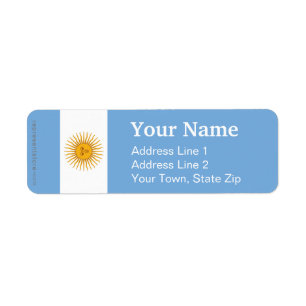 Argentinië Vlakke Vlag Etiket