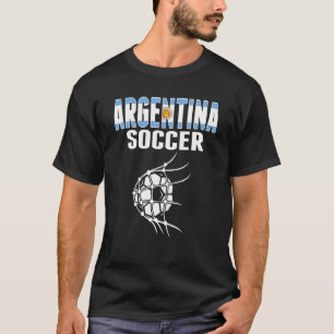Argentinië Voetbal op het net van het Argentijnse T-shirt