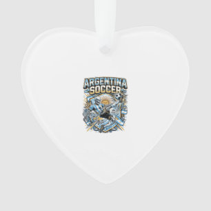 Argentinië Voetbal Skelet Aanvaller Landen Poster Ornament