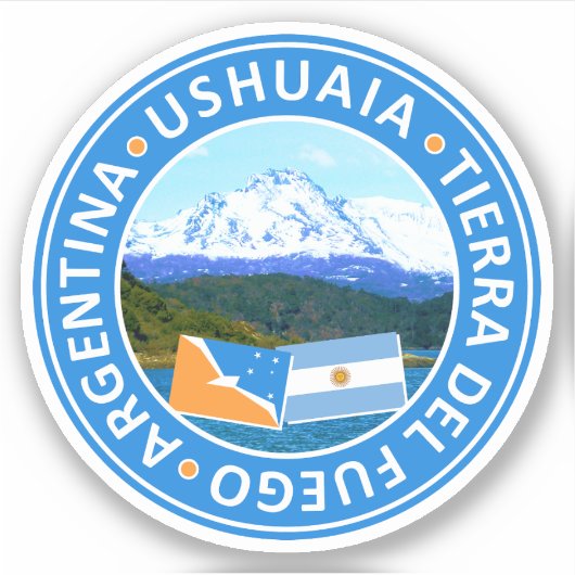 Argentinië, Vuurland, Ushuaia Sticker (Voorkant)