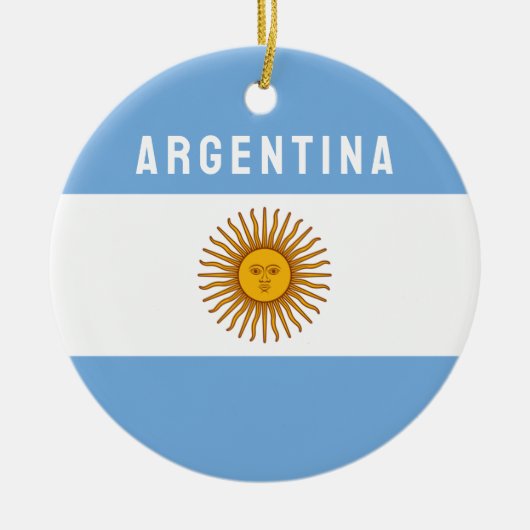 Argentinië Zuid-Amerika Vlag Buenos Aires Keramisch Ornament (Voorkant)