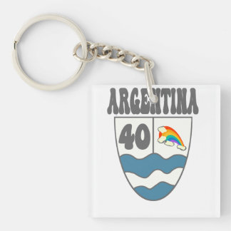 Argentinien Ruta 40 Autobahnschild mit Regenbogen Sleutelhanger