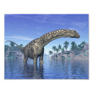 Argentinosaurus dinosaur - 3D rendering Foto Afdruk