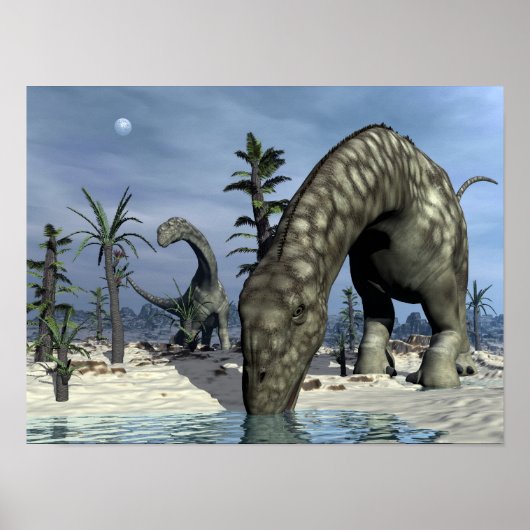 Argentinosaurus dinosaur drink poster (Voorkant)
