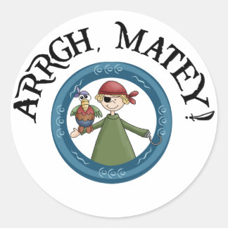 Argh Matey Pirate en Parrot Sticker