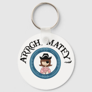 Argh Matey Pirate Girl Sleutelhanger