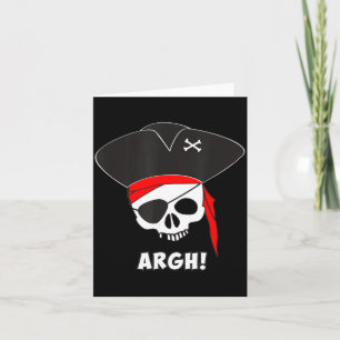 Argh Piraat Shirt Grappige Halloween Kostuum Skele Kaart