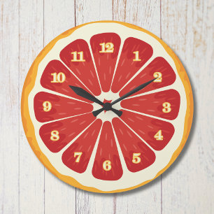Argile fraîche tranche ronde Horloge : décor de cu