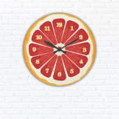 Argile fraîche tranche ronde Horloge : décor de cu