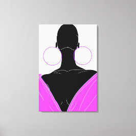 Argolas original - deep pink canvas afdruk