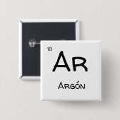 argon vierkante button 5,1 cm (Voorkant /achterkant)