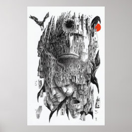 Argons paleis inkt kunst poster