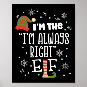 Argue Elf Matching Family Group Christmas T Xmas W Poster