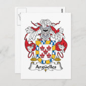 Arguelles Family Crest Briefkaart (Voorkant / Achterkant)
