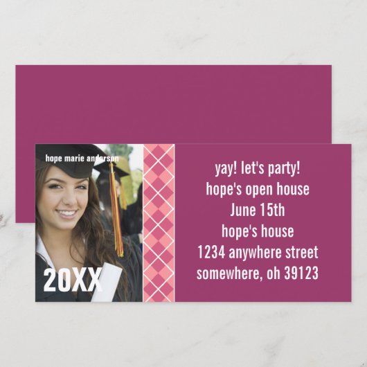 Argyle Afsluitbal Foto's 2010 Afstudeeruitnodiging (Voorkant / Achterkant)