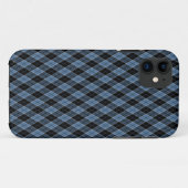 Argyle Blue Black White Stripes Diamond patroon Case-Mate iPhone Case (Achterkant (horizontaal))