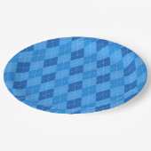 Argyle Blue diamonds with thin dotted line Papieren Bordje (Gekanteld)