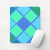 Argyle Blue en Green Diamond Pattern Muismat (Met muis)